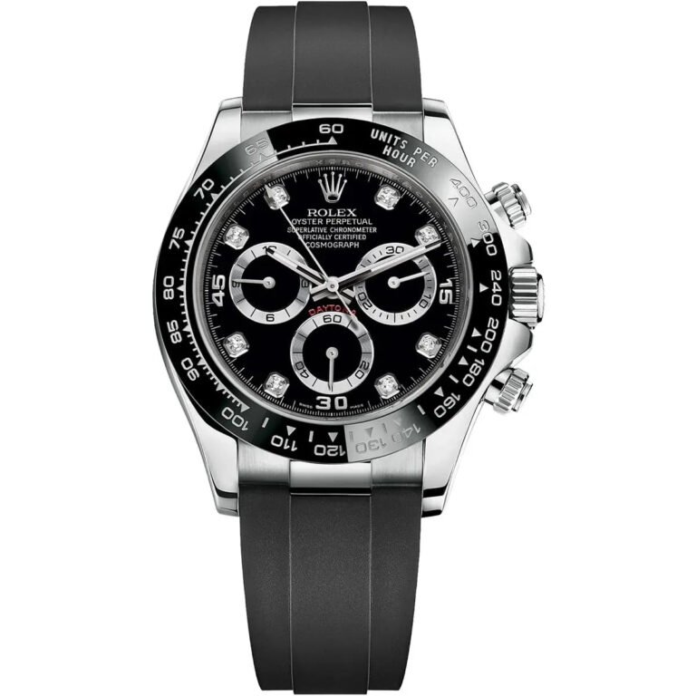Rolex Daytona Black Diamond Dial Oysterflex For Men Automatic size 43mm