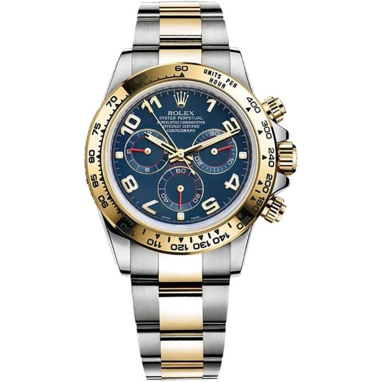 Rolex Daytona Blue Arabic Dial Two-Tone For Men Automatic size 43mm