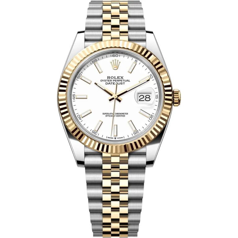Rolex Datejust White Dial Two-Tone Just Jubilee Strap For Men Automatic size 41mm