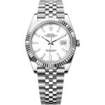 Rolex Watch Date White Dial Just For Men Automatic size 41mm