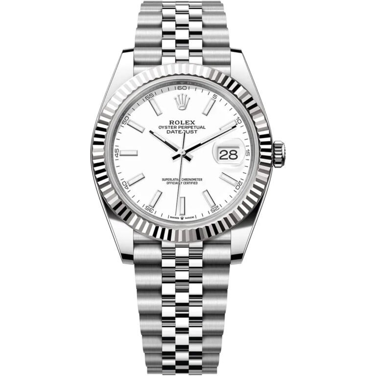 Rolex Watch Date White Dial Just For Men Automatic size 41mm
