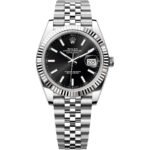 Rolex Watch Date Black Dial Just For Men Automatic size 41mm