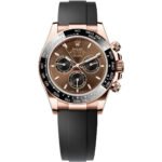 Rolex Daytona Chocolate Dial Oysterflex Everose Gold Rapper Strip For Men Automatic size 43mm