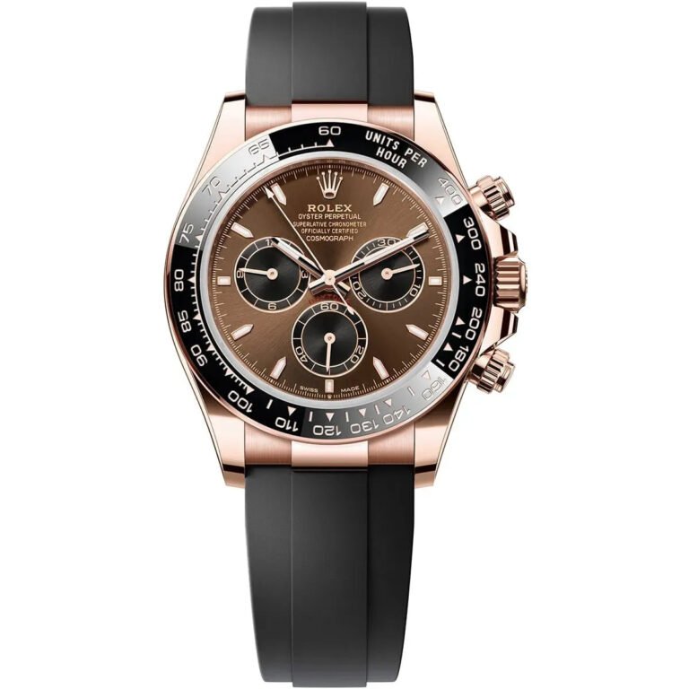 Rolex Daytona Chocolate Dial Oysterflex Everose Gold Rapper Strip For Men Automatic size 43mm