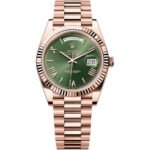 Rolex Day-Date Olive Green Dial Everose Gold For Men Automatic size 40mm