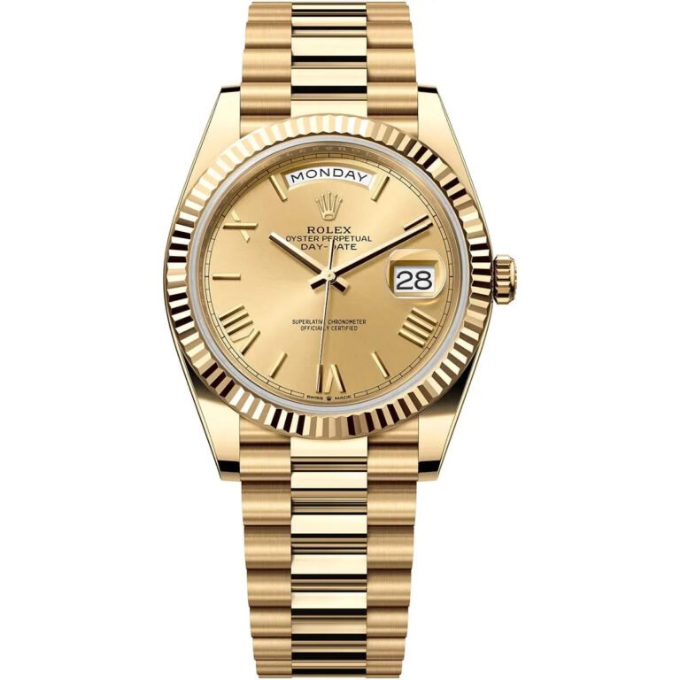 Rolex Day-Date Champagne Dial Yellow Gold For Men Automatic size 40mm