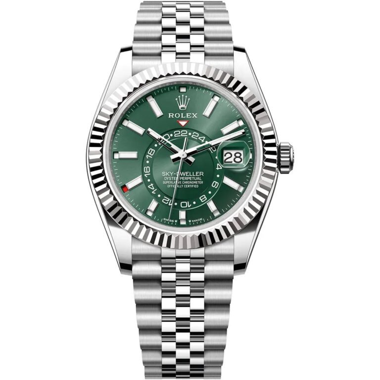 Rolex Watch Sky Dweller Dial Green Jubilee Strap For Men Automatic size 42mm