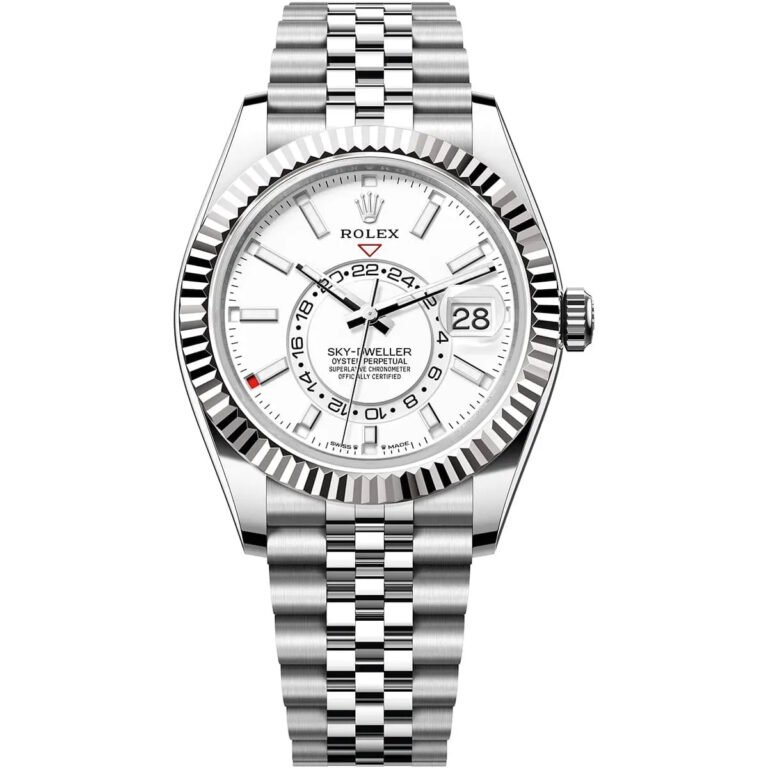 Rolex Watch Sky Dweller White Dial Jubilee Strap For Men Automatic size 42mm