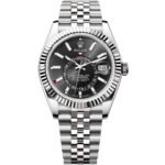 Rolex Watch Sky Dweller Black Dial Jubilee strap For Men Automatic size 42mm