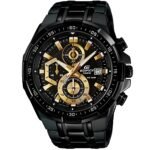 Casio Edifice Chronograph Watch for Men Black Dial with Silver Stainless steel Strap EFR-539BK-1AV