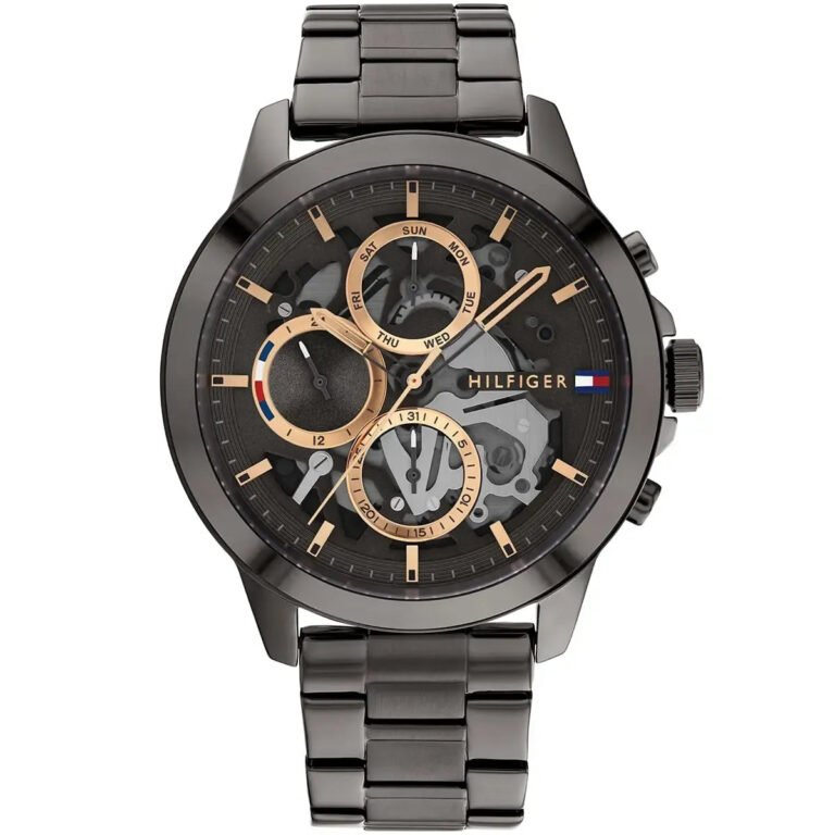 Tommy Hilfiger Henry Chronograph Grey Dial Grey Steel Strap Watch For Men - 1710479 1710479