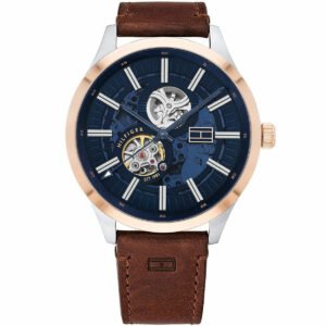 Tommy Hilfiger Spencer Men’s Blue Dial Brown Leather Watch – 1791642