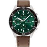 Tommy Hilfiger Larson 1791983 Men’s Green Dial Brown Leather Watch