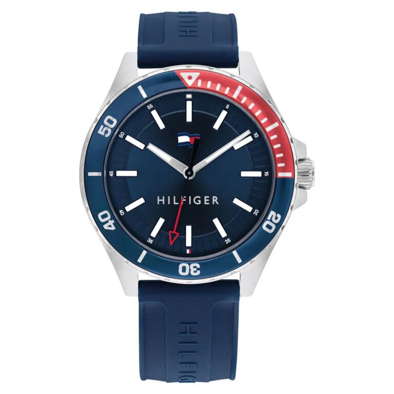 Tommy Hilfiger Men's Stainless Steel & Multicolor Aluminum Case and Silicone Strap Watch Color Blue Model - 1792009