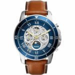 Fossil ME3140 Automatic Skeleton Brown Leather Watch for Men