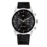 Tommy Hilfiger 1710424 Men's Sawyer Dual Time Black Dial Watch