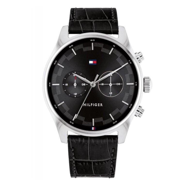 Tommy Hilfiger 1710424 Men's Sawyer Dual Time Black Dial Watch