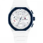 Tommy Hilfiger watch model 1792150 white balloon and silicone bracelet
