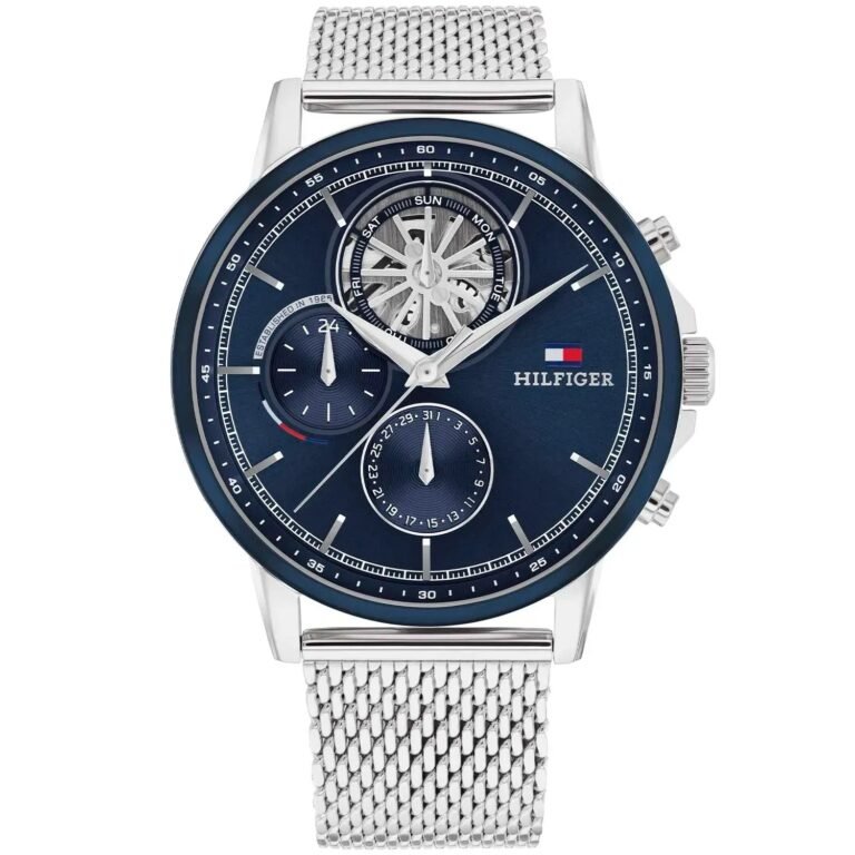 TOMMY HILFIGER MEN'S NAVY DIAL STAINLESS STEEL BRACELET WATCH - 1710609