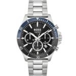 Hugo Boss Troper Chronograph Black Dial Silver Steel Strap Watch For Men - 1514101