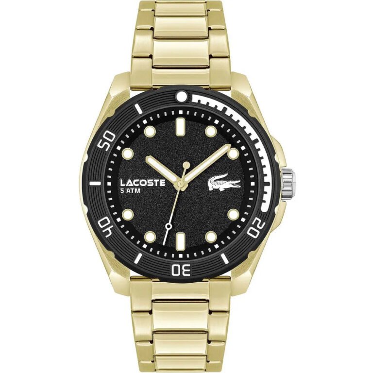 Lacoste 2011287 Men's Finn Quartz Gold-Tone Bracelet Watch 44mm