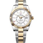 Rolex Men's Sky Dweller Silver x Gold Watch Automatic size 42mm