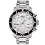 Tissot T-Sport Seastar 1000 Chronograph White-Tone Dial and Stainless Steel Bracelet Watch | 45.5mm | T1204171103100