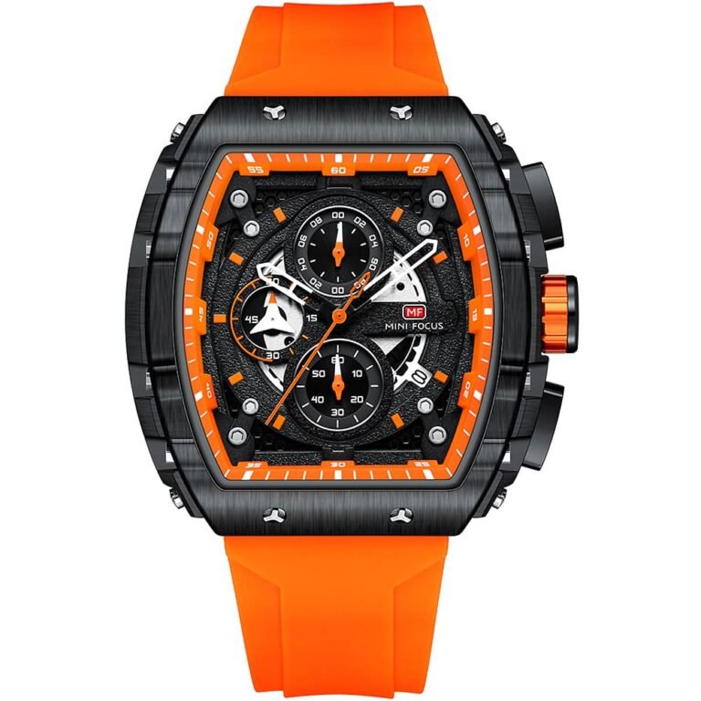 Mini Focus Men's Watch Fashion Sport Wrist Watches Silicone Strap Quartz Watch - MF0399G-01 - Orange