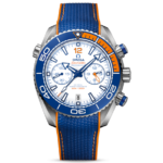 Omega Seamaster Planet Ocean 600M ,steel on rubber strap Automatic size 45.5 mm