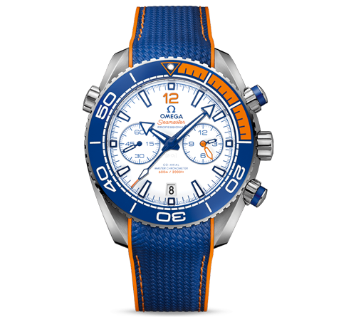 Omega Seamaster Planet Ocean 600M ,steel on rubber strap Automatic size 45.5 mm