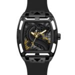 Guess Legend Analog Black Dial Black Rubber Strap Watch For Men - GW0648G1