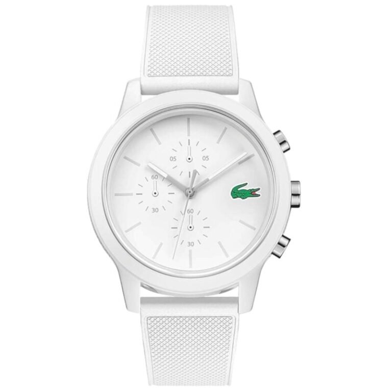 Lacoste Model 2010974 - Stylish sports watch with a white dial and a comfortable silicone strap