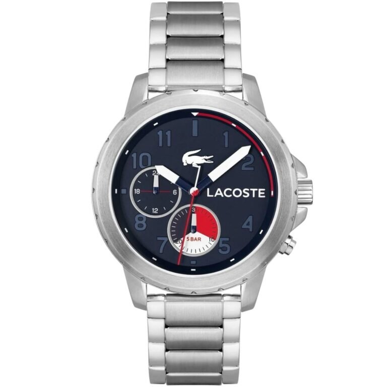 Lacoste Men's Analog Casual Watch, Stainless Steel Bracelet, 2011208 - Silver Dark Navy