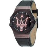 Maserati Potenza Brown Dial Brown Leather Strap Watch For Men - R8851108011