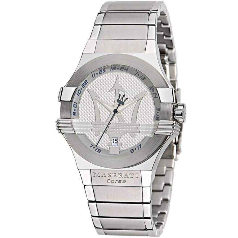 Maserati Potenza Silver Dial Silver Steel Strap Watch For Men - R8853108002