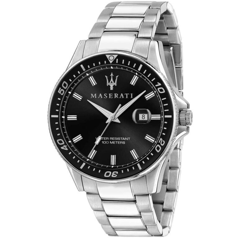 Maserati SFIDA Quartz Black Dial Stainless Steel Watch For Men - R8853140002