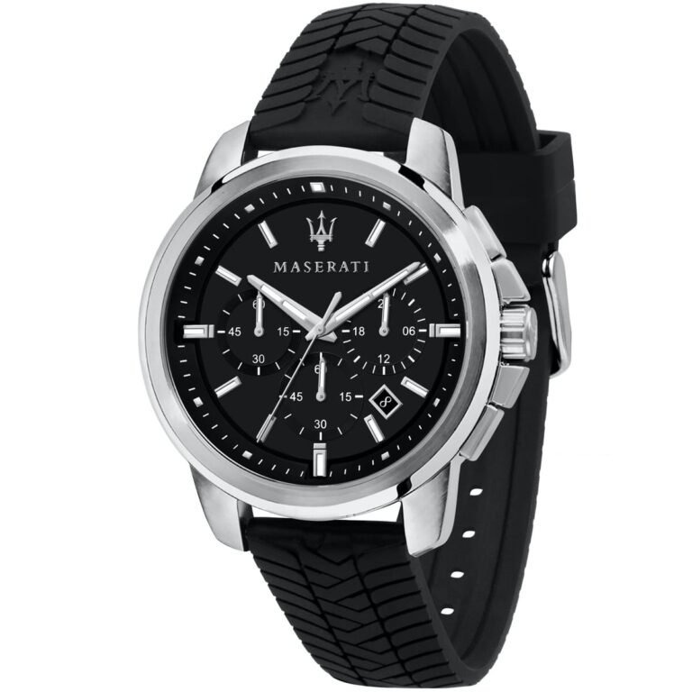 Maserati Successo Chronoraph Black Dial Black Silicon Strap Watch For Men - R8871621014