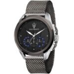 Maserati Traguardo Chronograph Black Dial Mesh Bracelet Watch For Men - R8873612006