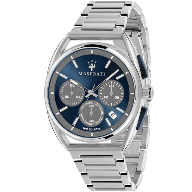 Maserati Trimarano Chronograph Blue Dial Silver Steel Strap Watch For Men - R8873632004