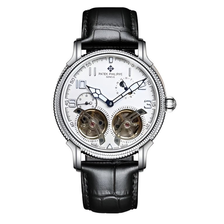 Patek Philippe Tourbillon Automatic Black Dial Watch For Men