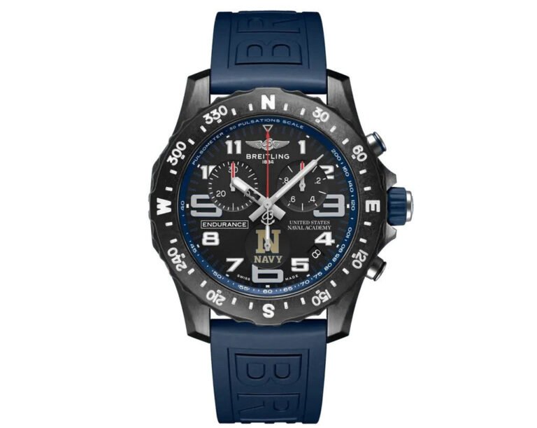 Breitling Endurance Pro Black Dial Light Blue Rubber Strap Watch for Men - X82310281B1S1