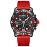 Breitling Endurance Pro Black Dial Red Rubber Strap Watch for Men - X82310D91B1S1